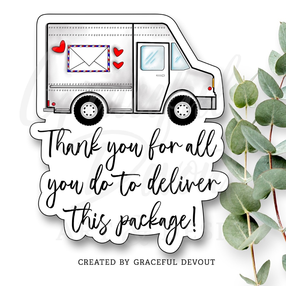 Thank You For All You Do To Deliver This- 2" (inches) (96ct.) Stickers